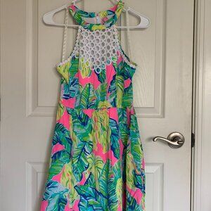 Lilly Pulitzer Kinley Dress, Pink Sunset Local Flavor, Size 0 NWT
